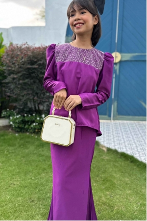 Lily Dolly  Kurung  l Egg Plant